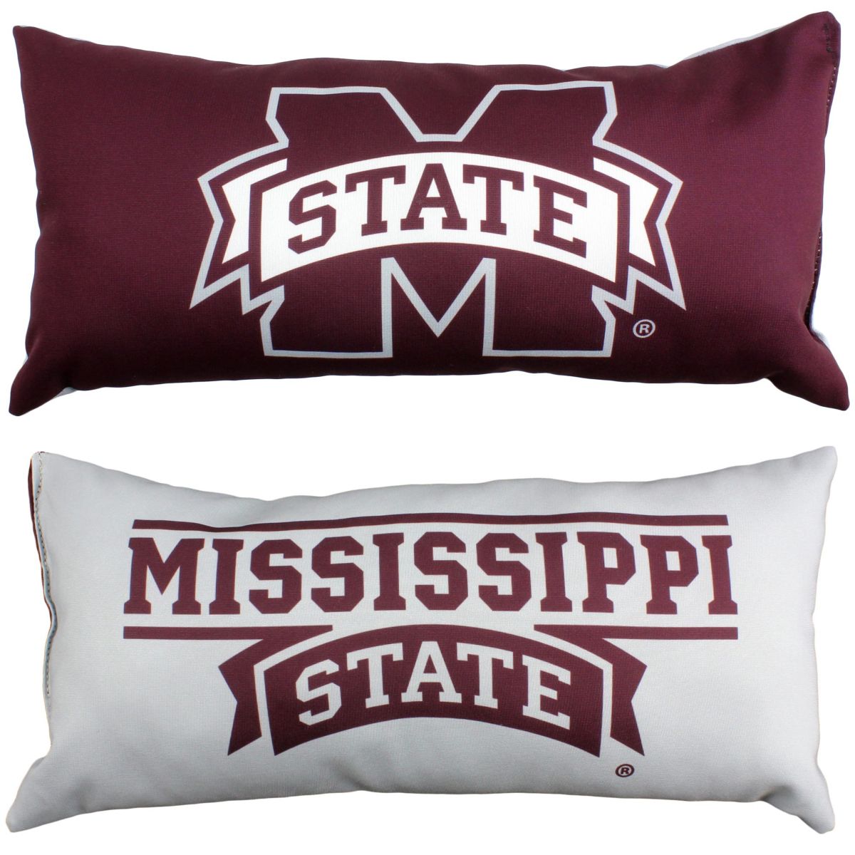 NCAA Mississippi State Bulldogs 2 Sided Bolster Travel Pillow