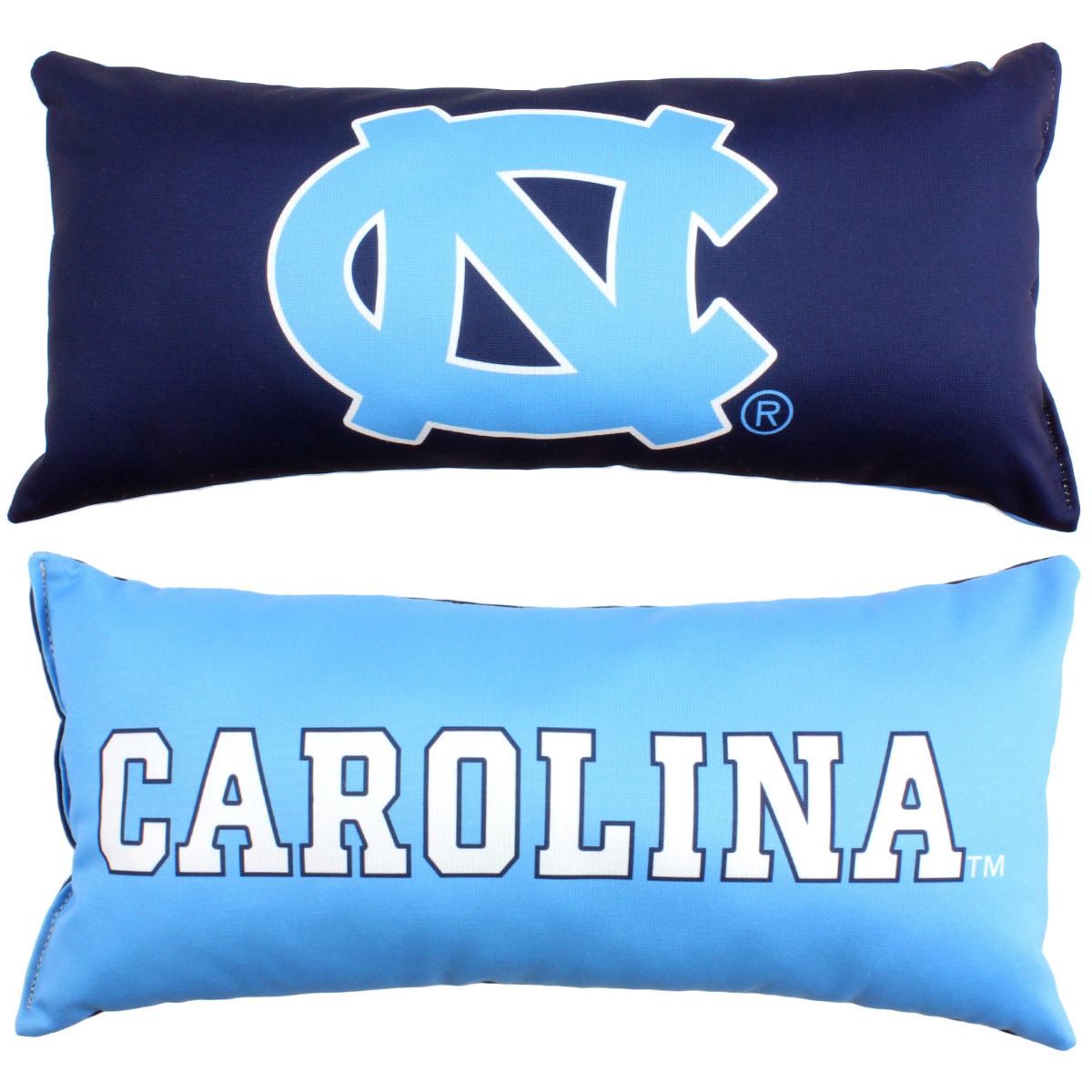 NCAA North Carolina Tar Heels 2 Sided Bolster Travel Pillow