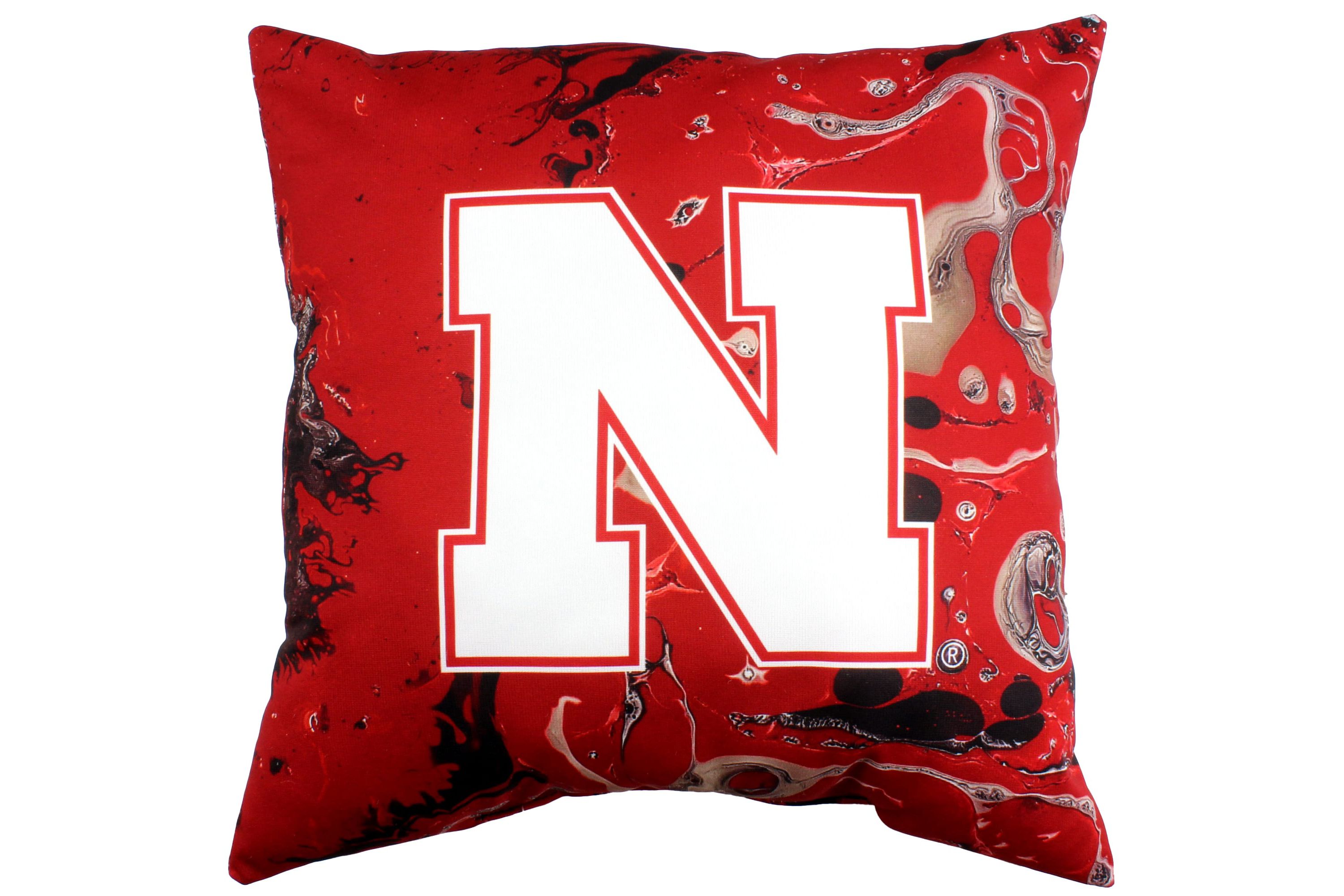NCAA Nebraska Cornhuskers 2 Sided Color Swept Decorative Pillow