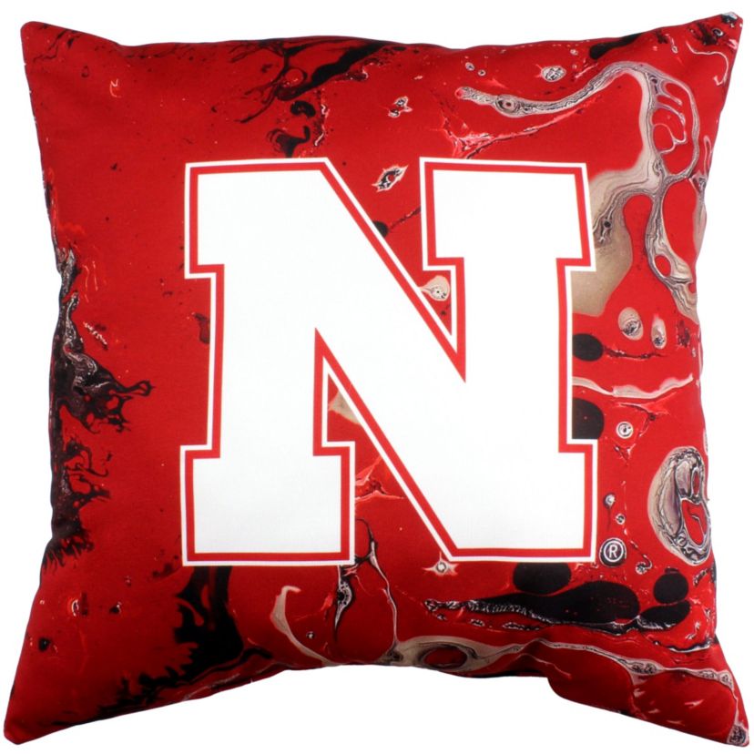 NCAA Nebraska Cornhuskers 2 Sided Color Swept Decorative Pillow