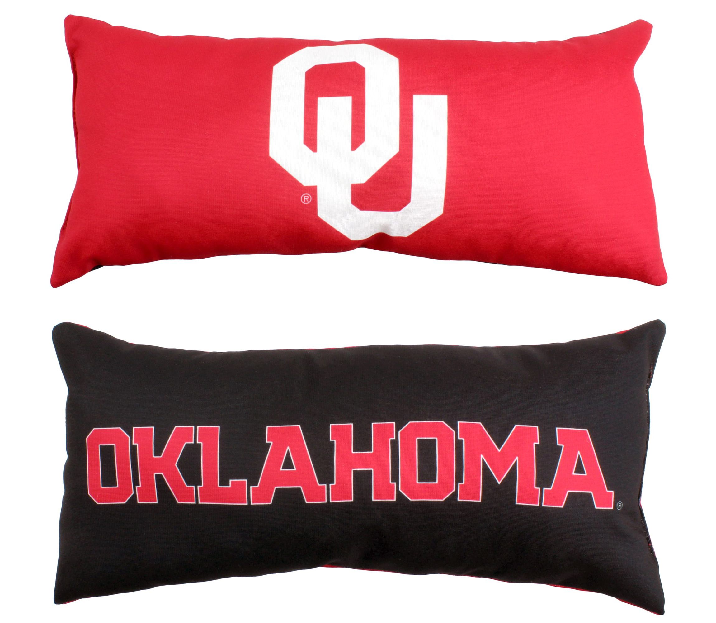 NCAA Oklahoma Sooners 2 Sided Bolster Travel Pillow