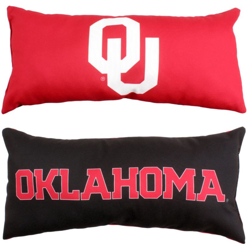 NCAA Oklahoma Sooners 2 Sided Bolster Travel Pillow