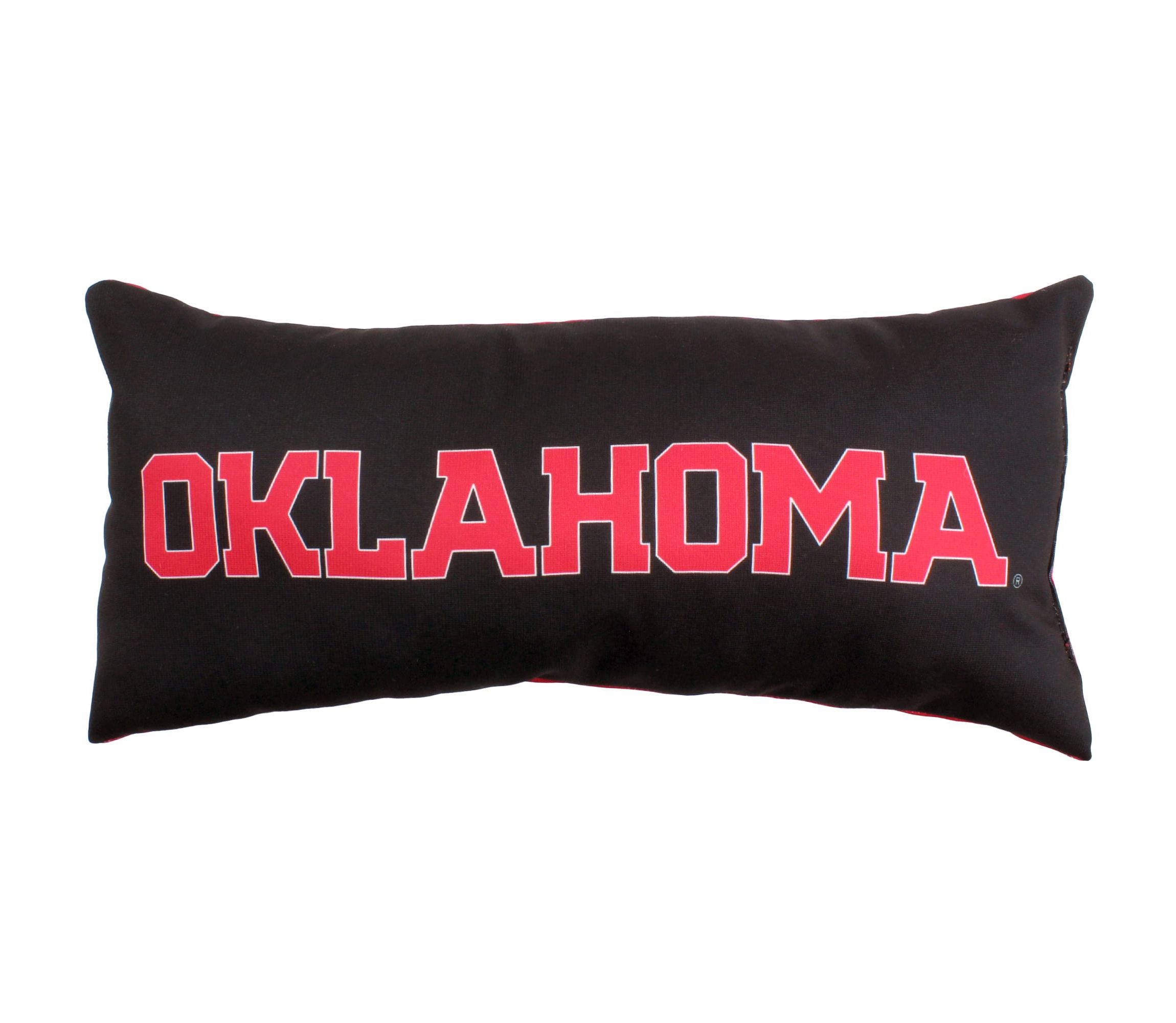NCAA Oklahoma Sooners 2 Sided Bolster Travel Pillow