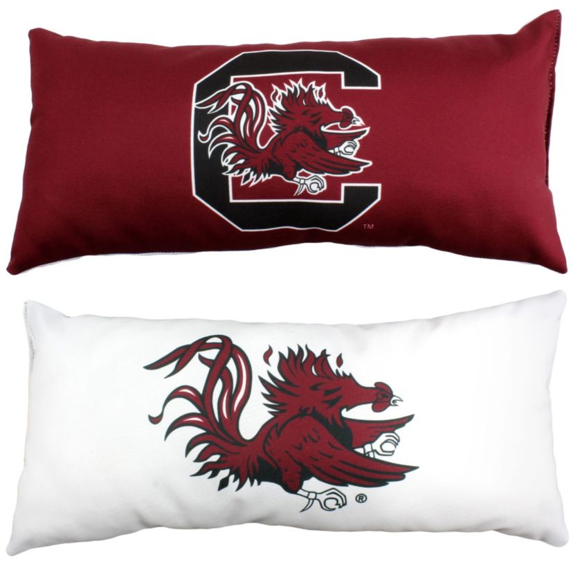 NCAA South Carolina Gamecocks 2 Sided Bolster Travel Pillow