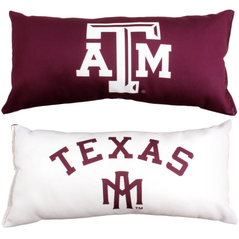 NCAA Texas A&M Aggies 2 Sided Bolster Travel Pillow