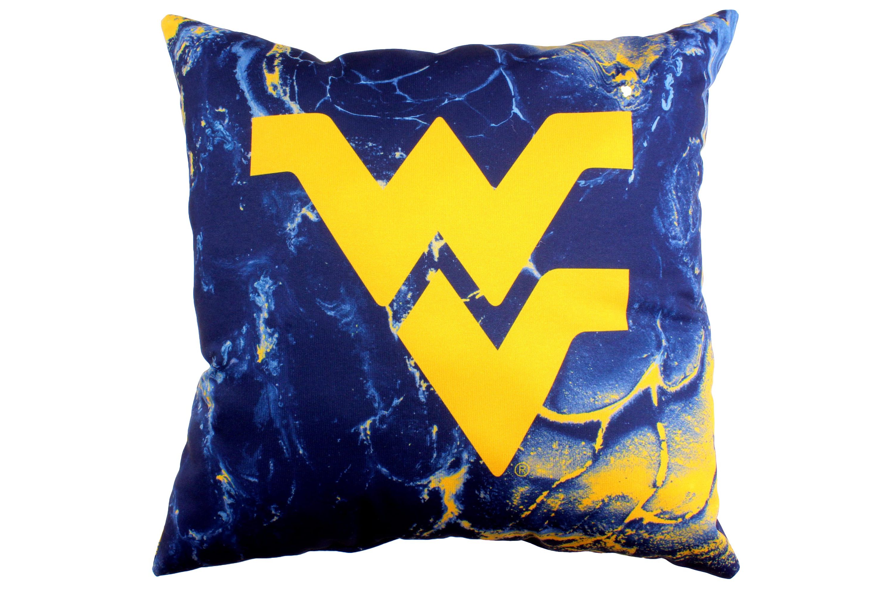 NCAA West Virginia Mountaineers 2 Sided Color Swept Decorative Pillow