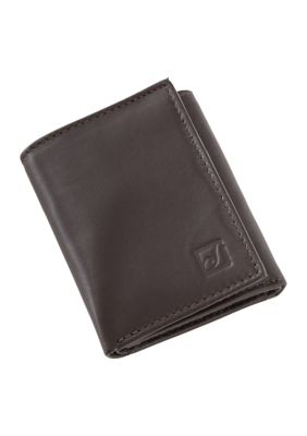 Check Leather Bifold Wallet in Vine - Men | Burberry® Official