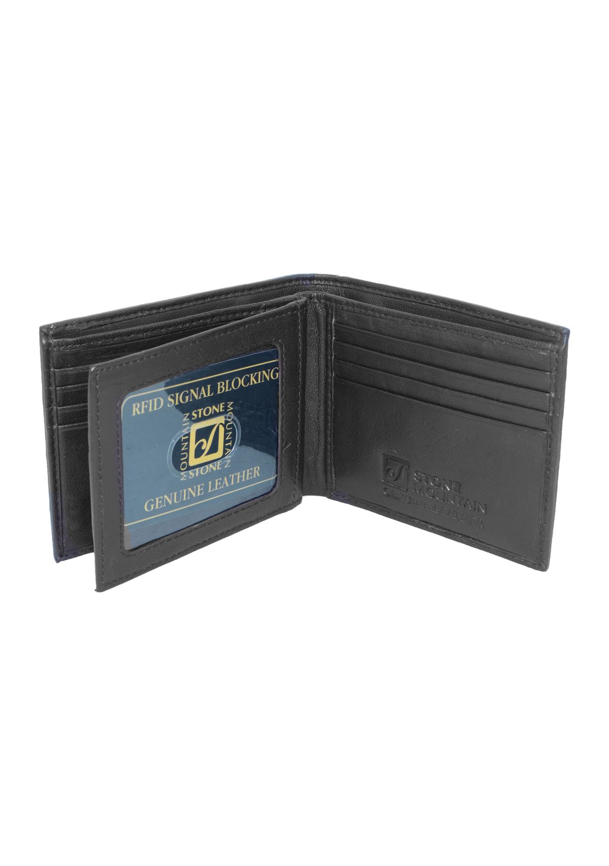 Leather RFID Center Flip Bifold Wallet