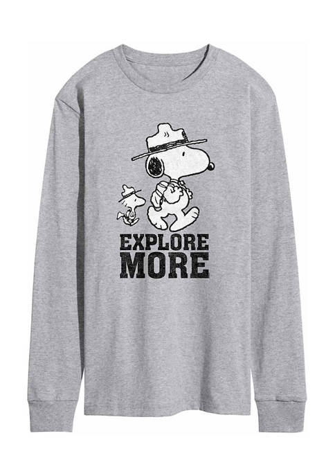 Peanuts Juniors Explore More Graphic Long Sleeve T-Shirt