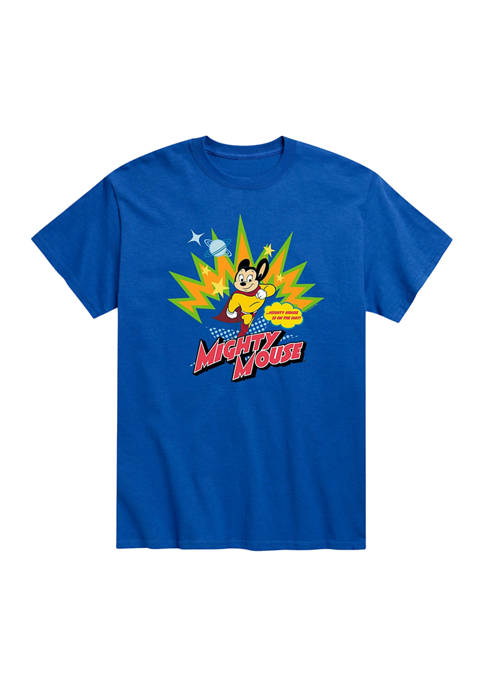 Mighty Mouse Character Graphic T-Shirt