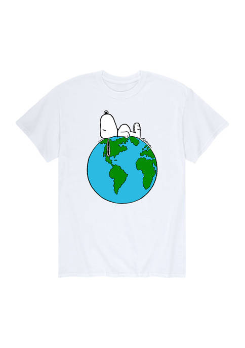 Peanuts Juniors Top Of World Graphic T-Shirt