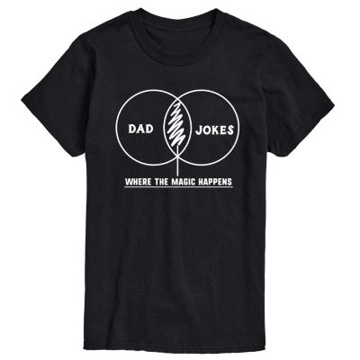 Instant Message Men's Big & Tall Dad Joke Venn Diagram Graphic T-Shirt -  3203941E51101G20047