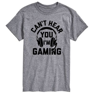 Instant Message Men's Big & Tall Cant Hear You Gaming Graphic T-Shirt -  0664690917002