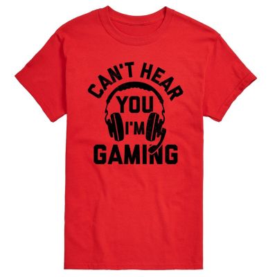 Instant Message Men's Big & Tall Cant Hear You Gaming Graphic T-Shirt -  3203941E80719G20047