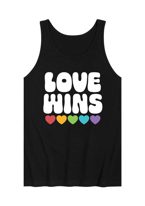 Instant Message Love Wins Rainbow Hearts Graphic Tank