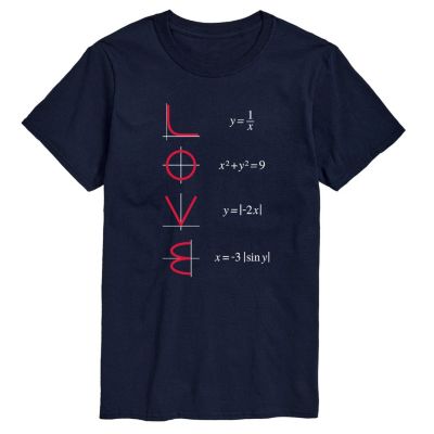 Instant Message Men's Big & Tall Love Math Equation Graphic T-Shirt -  3203941E85882G20047