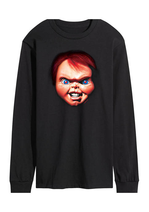 Chucky Face Graphic Long Sleeve T-Shirt