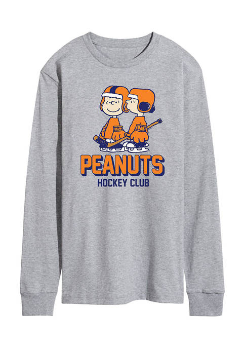 Peanuts Hockey Club Long Sleeve Graphic T-Shirt