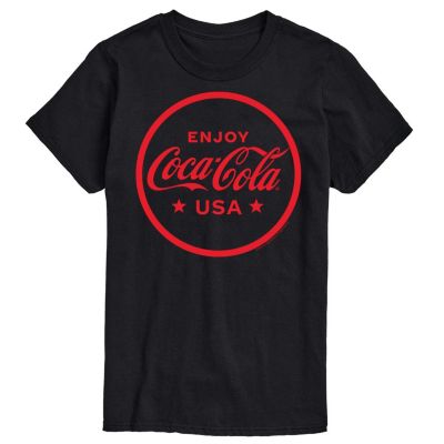 Coca-Cola Portfolio of Beverages Men's Enjoy USA Graphic T-Shirt, Black, X-Large -  0197721111358