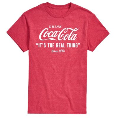 Coca-Cola Portfolio of Beverages Men's Its the Real Thing Graphic T-Shirt, Red, Medium -  0197721787300