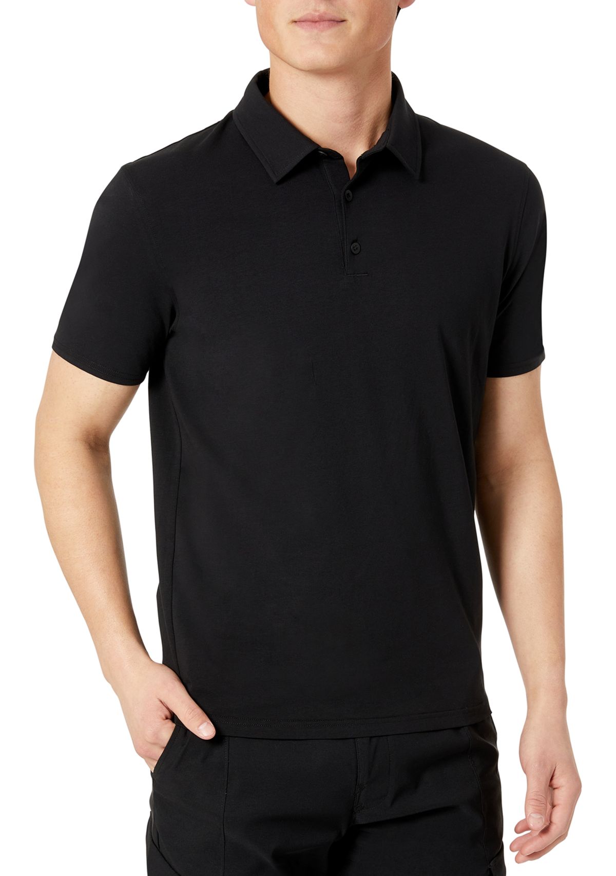 Mens Classic Polo Top Quarter Button Shirt