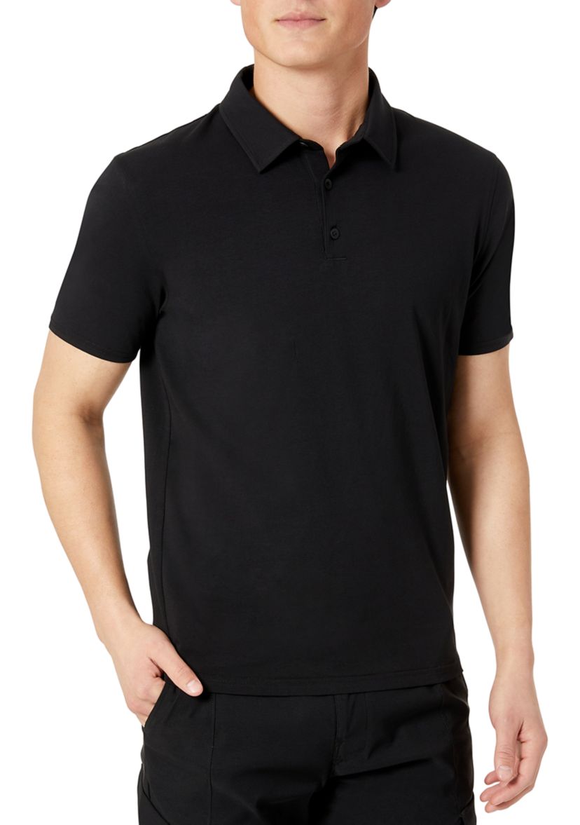 Mens Classic Polo Top Quarter Button Shirt