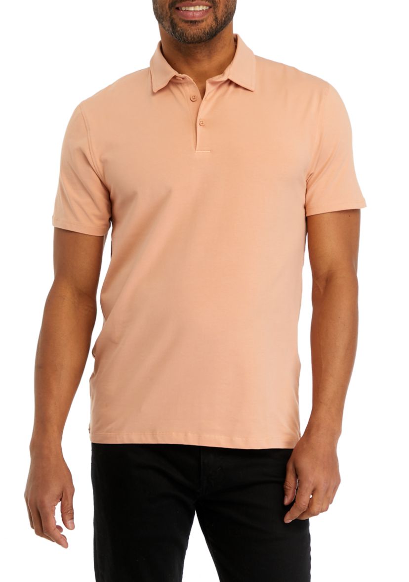 Mens Solid Classic Short Sleeve Polo Shirt