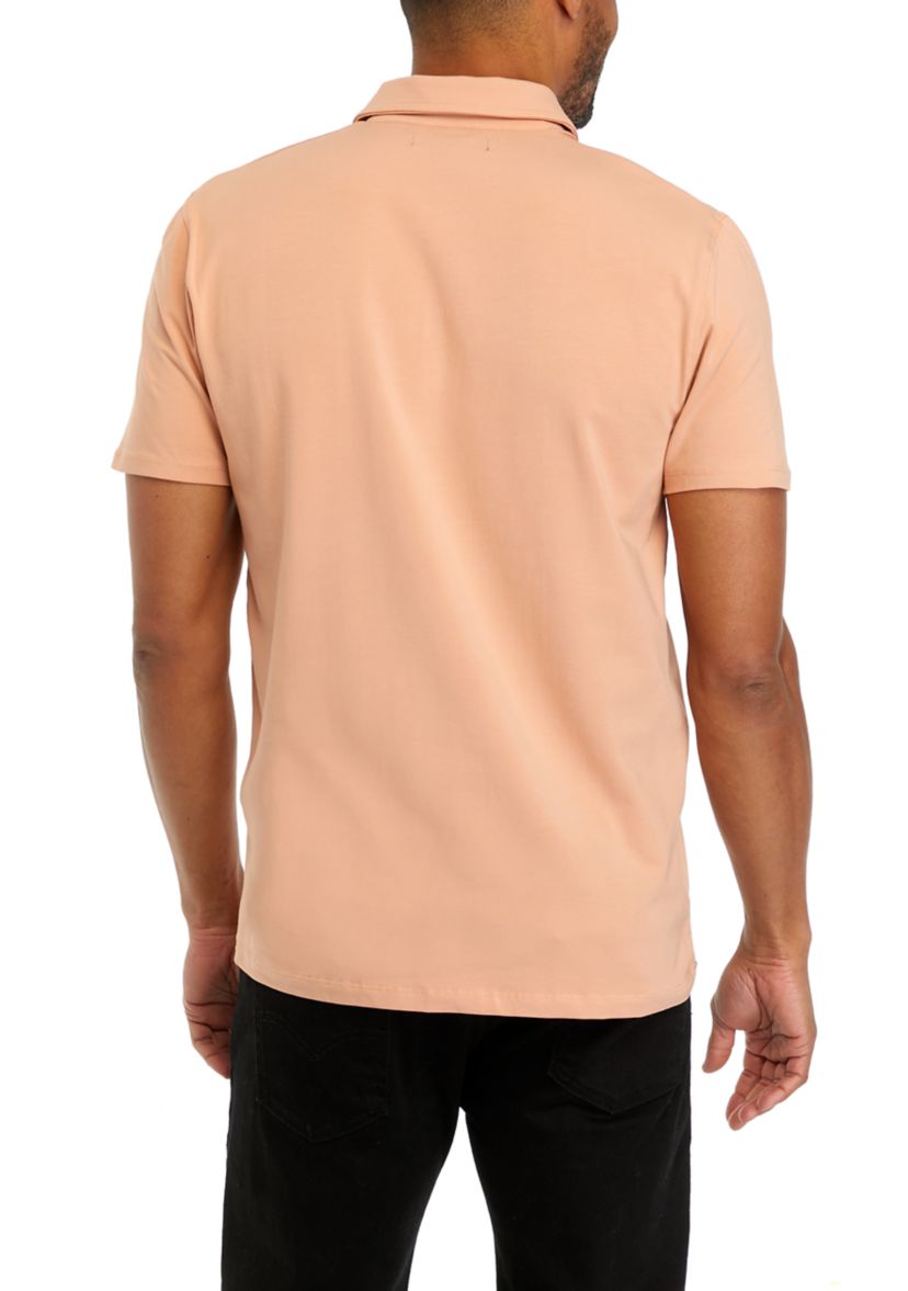 Mens Solid Classic Short Sleeve Polo Shirt