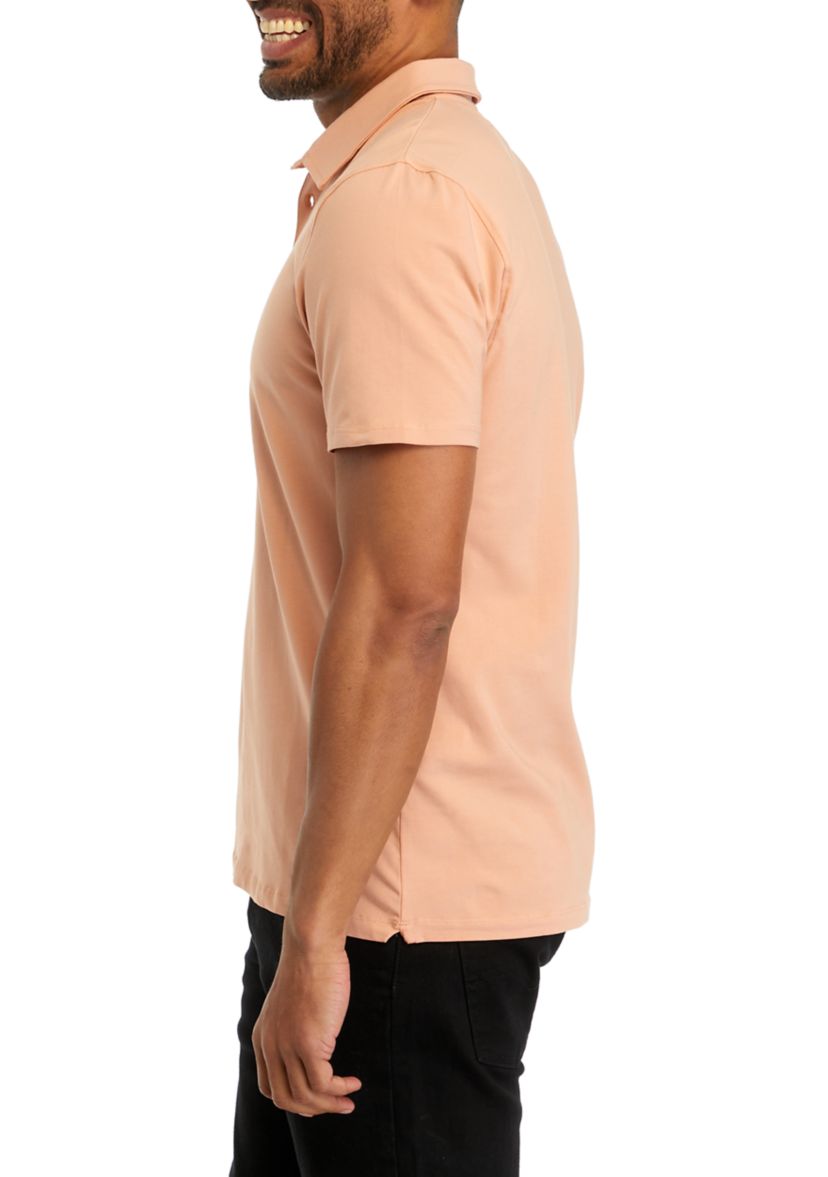 Mens Solid Classic Short Sleeve Polo Shirt