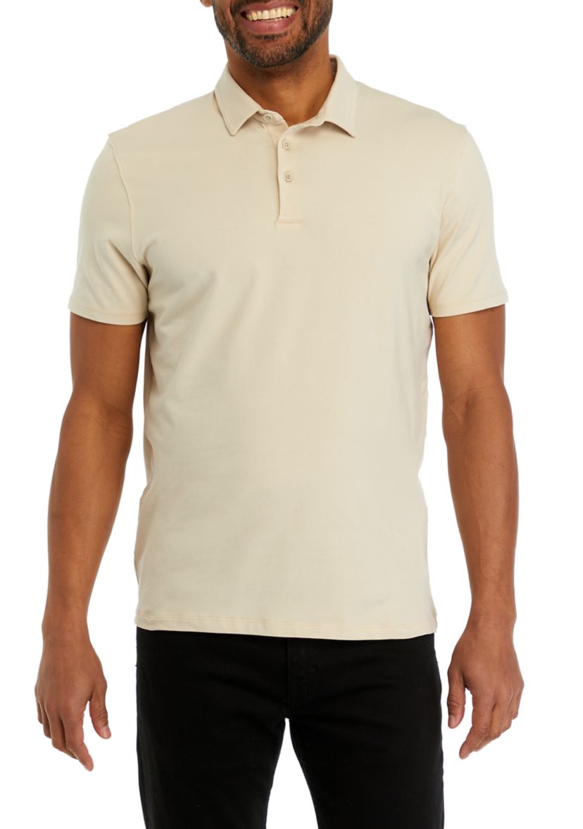 Mens Solid Classic Short Sleeve Polo Shirt