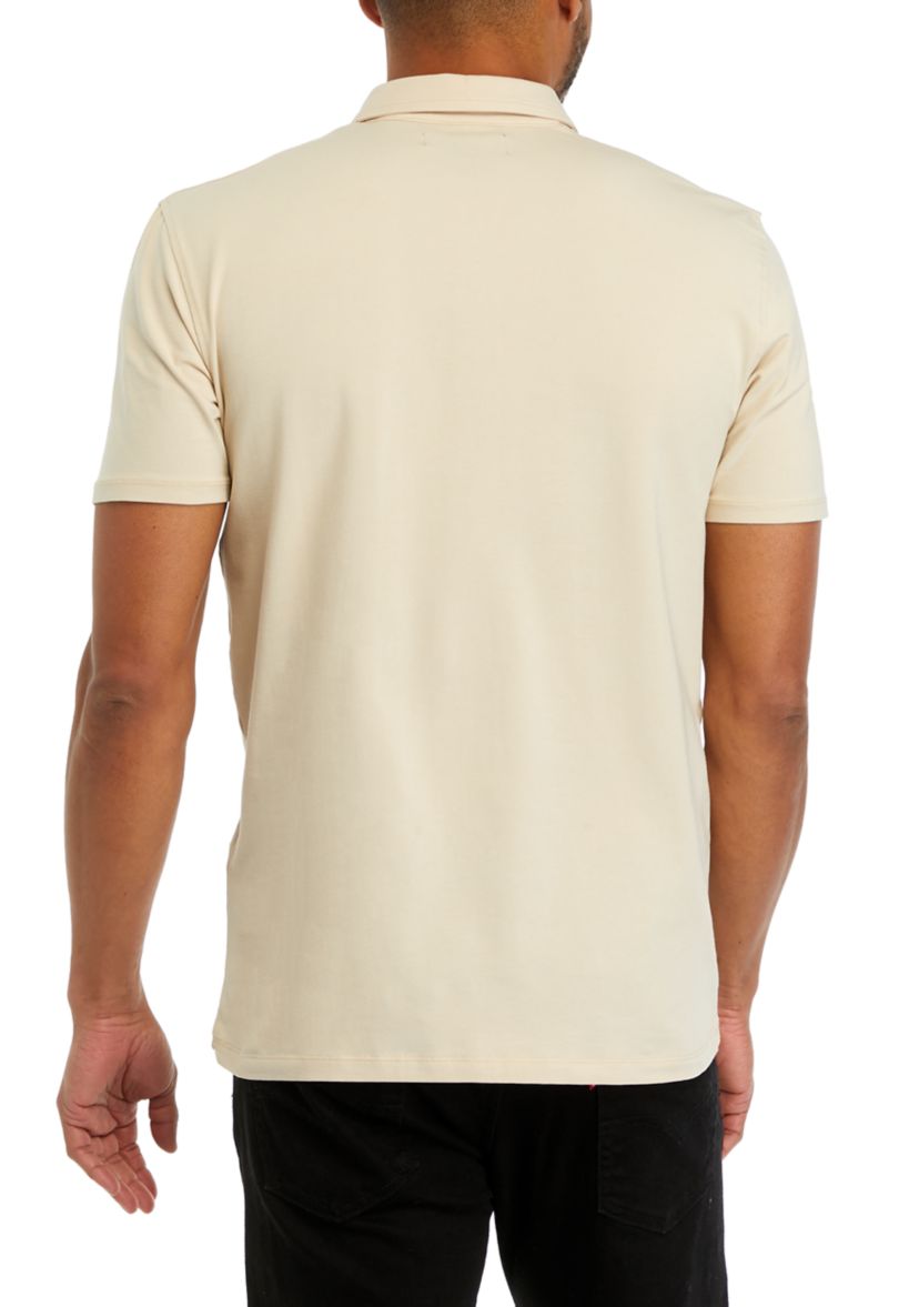 Mens Solid Classic Short Sleeve Polo Shirt