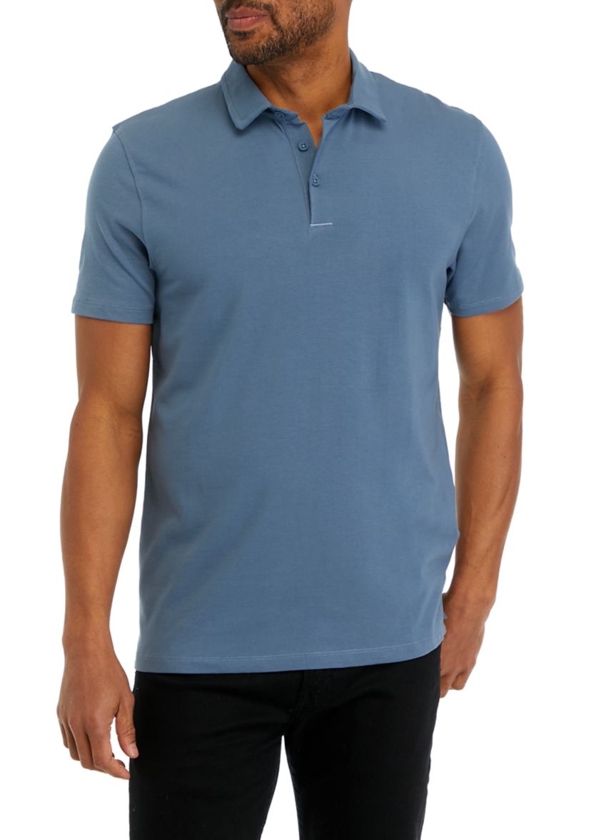 Mens Solid Classic Short Sleeve Polo Shirt
