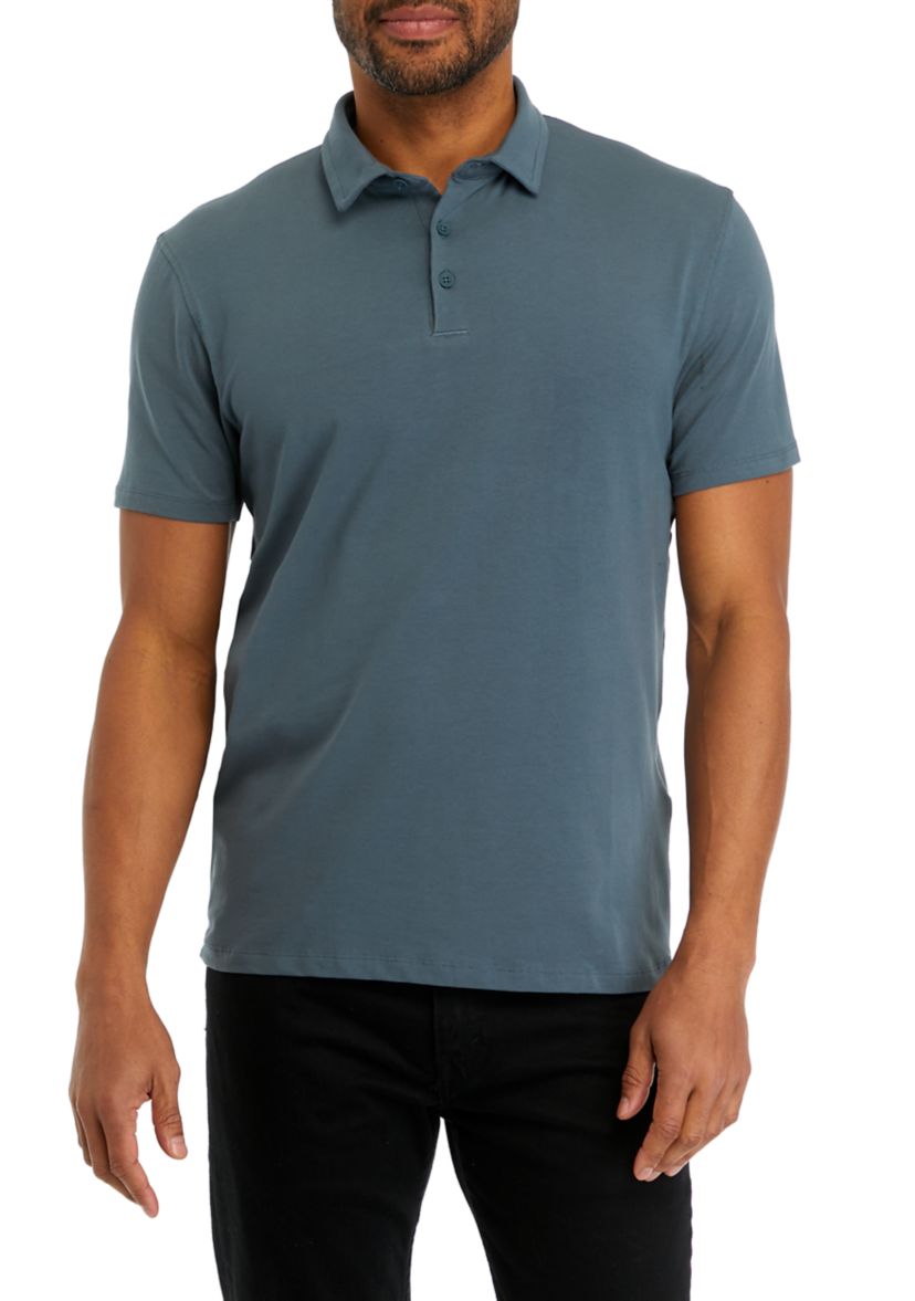 Mens Solid Classic Short Sleeve Polo Shirt