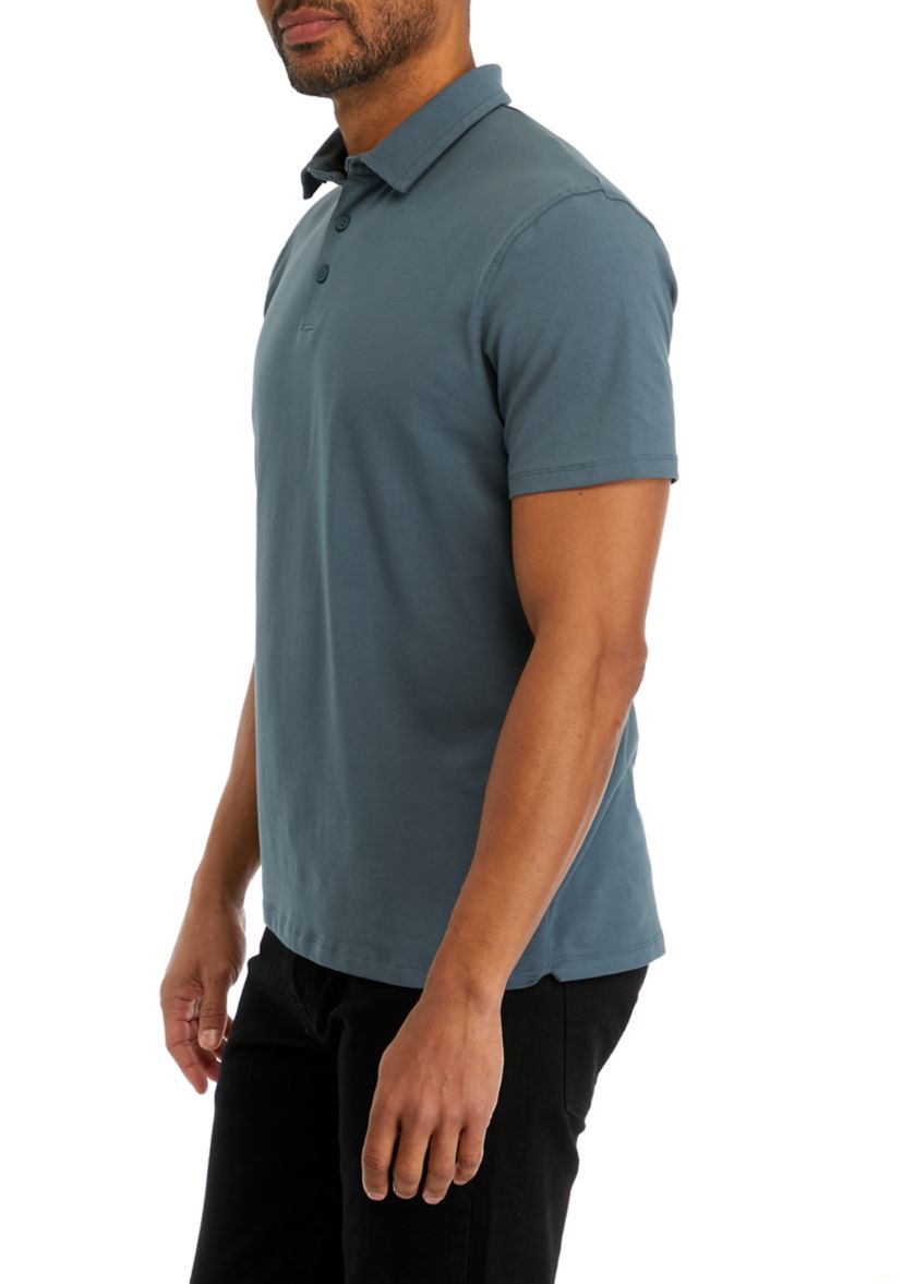 Mens Solid Classic Short Sleeve Polo Shirt