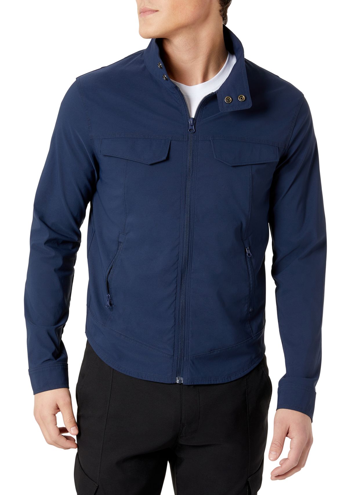 Mens Zip Front Slim Fit Jacket