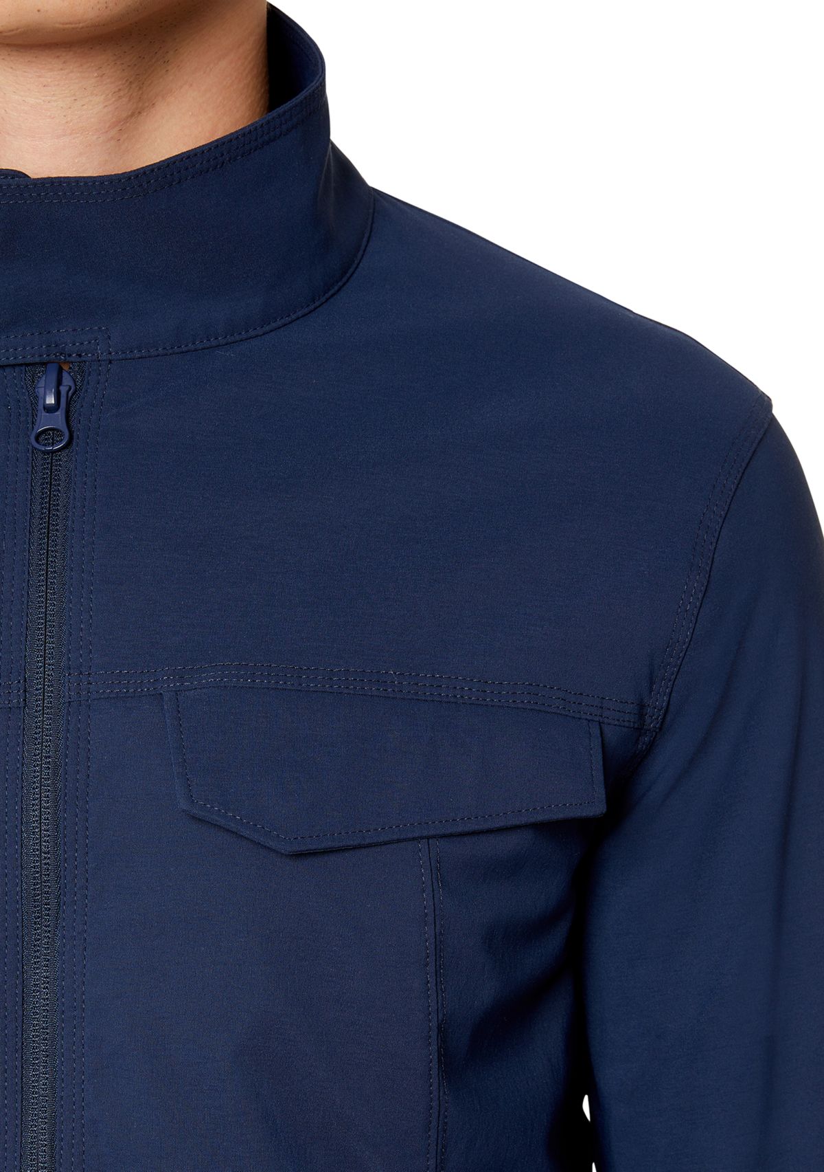 Mens Zip Front Slim Fit Jacket