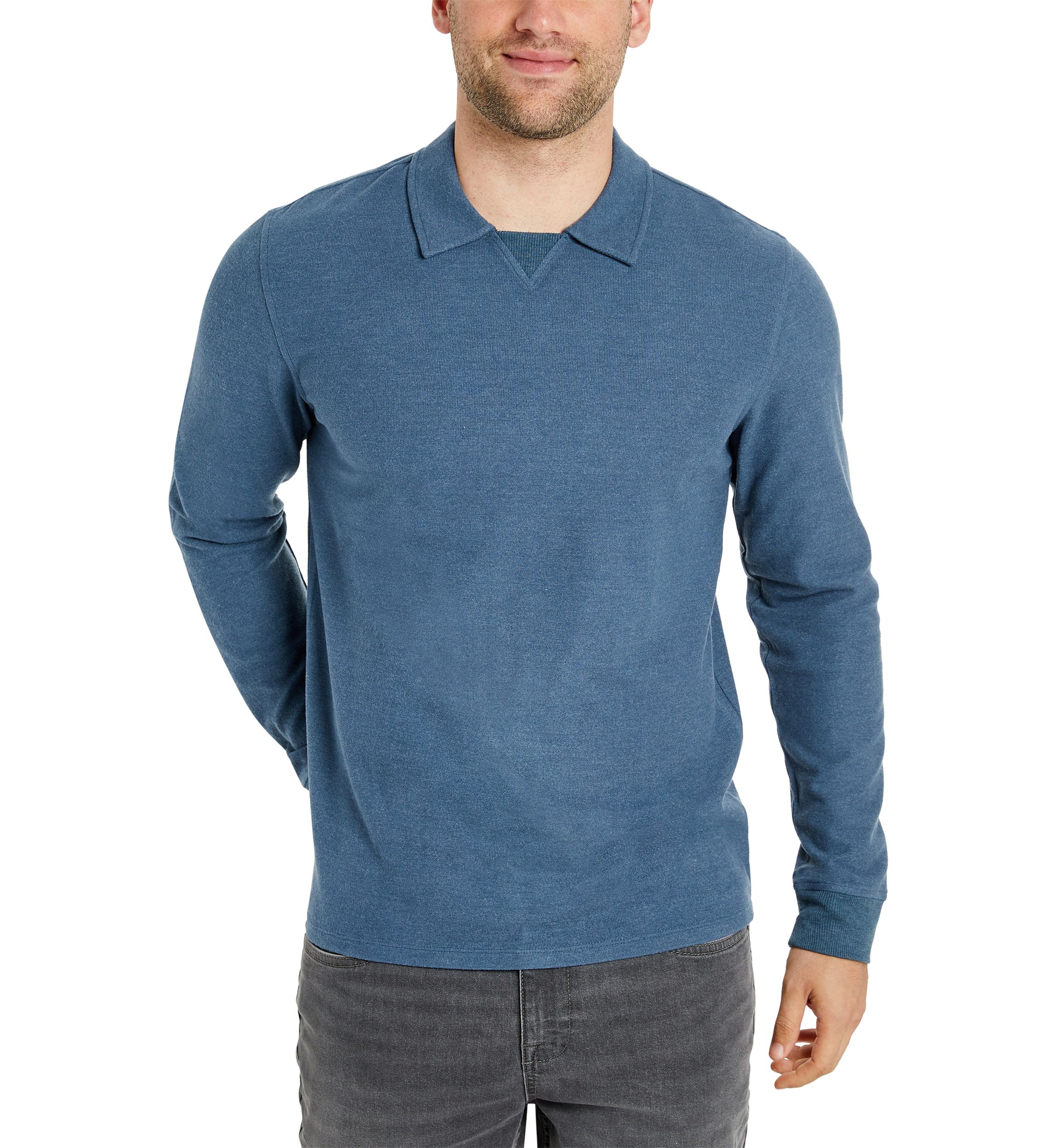 Long Sleeve Comfort Knit Polo Shirt