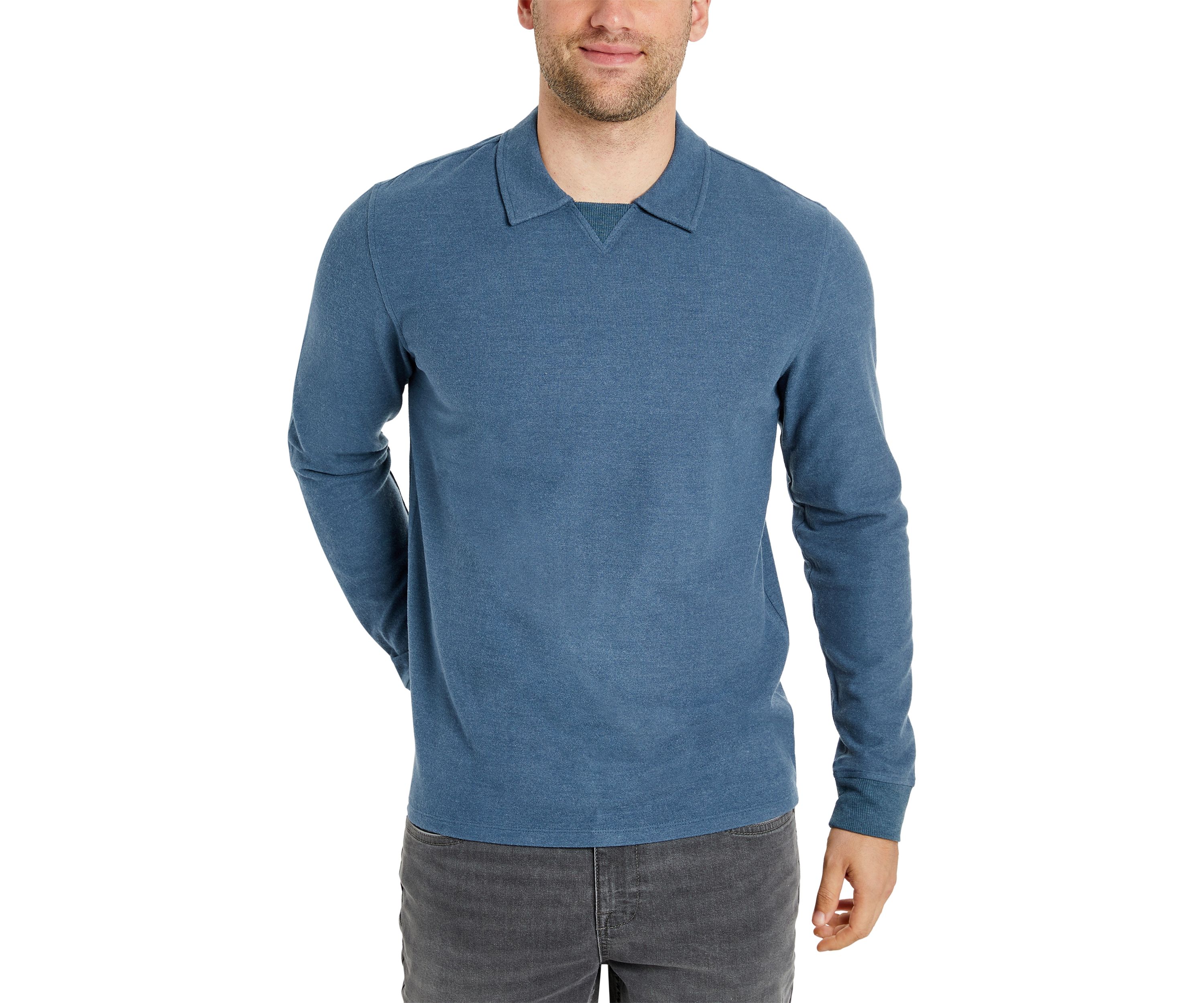 Long Sleeve Comfort Knit Polo Shirt