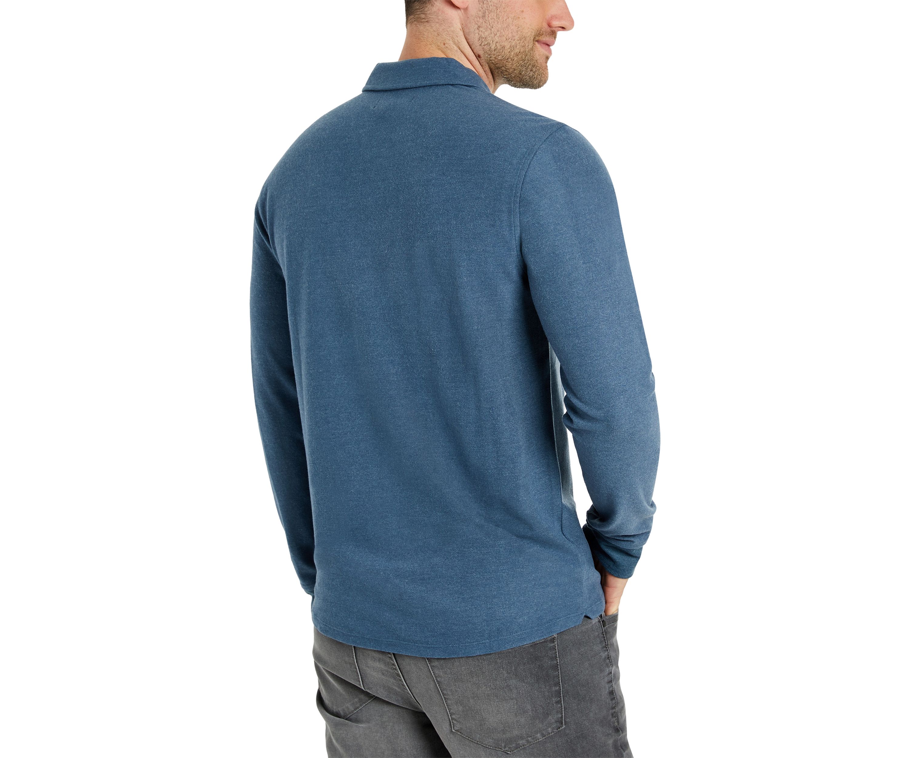Long Sleeve Comfort Knit Polo Shirt