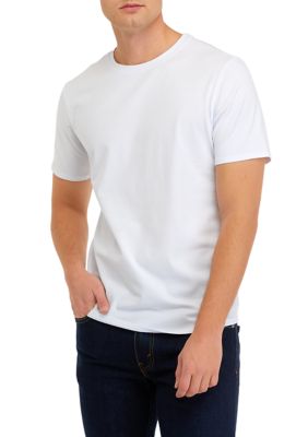 Kenneth Cole Men's Sport Assorted Plain Classic Crew Neck T-Shirt, White, 2XL
