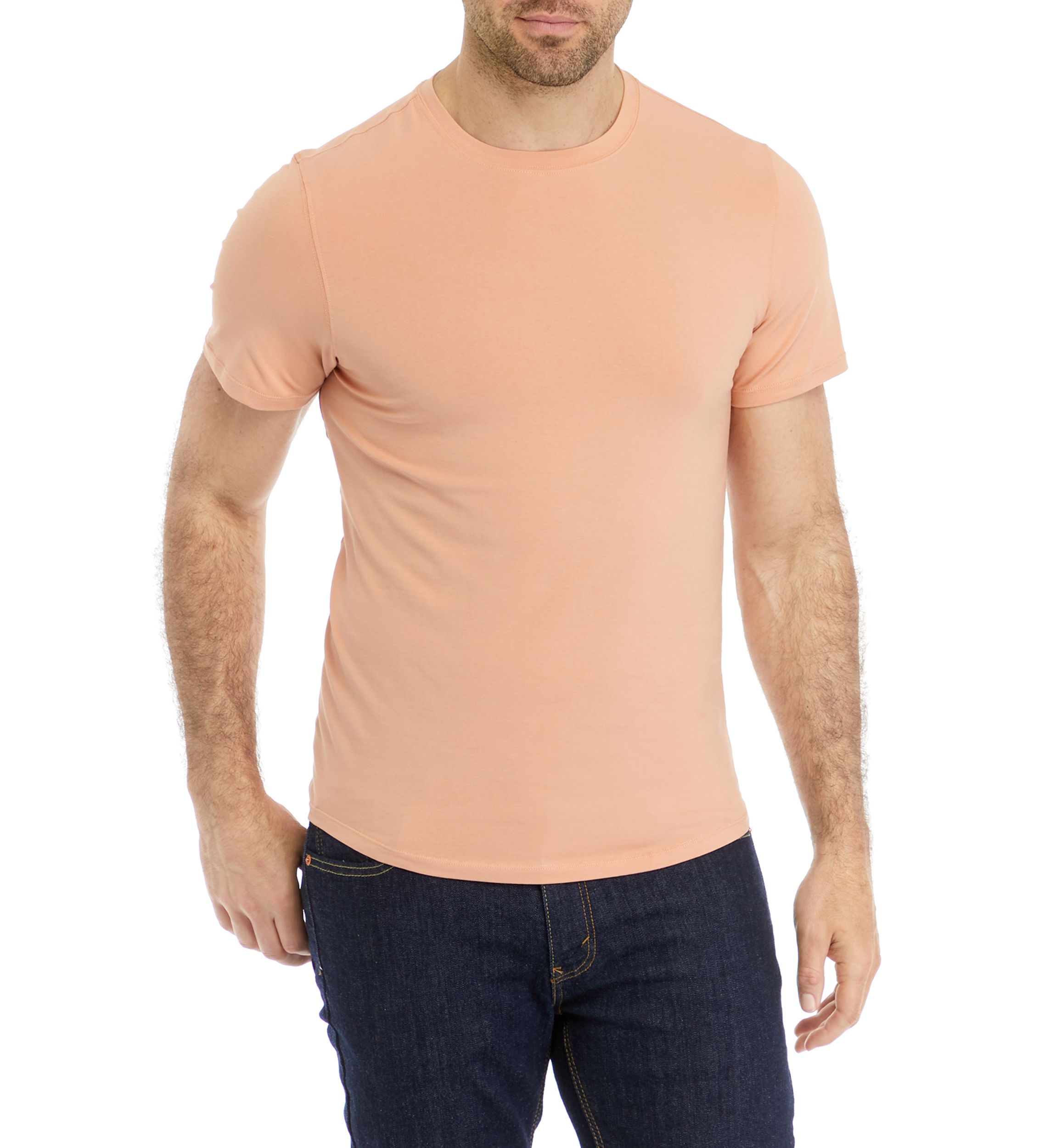 Mens Solid Classic Crew Neck T-Shirt