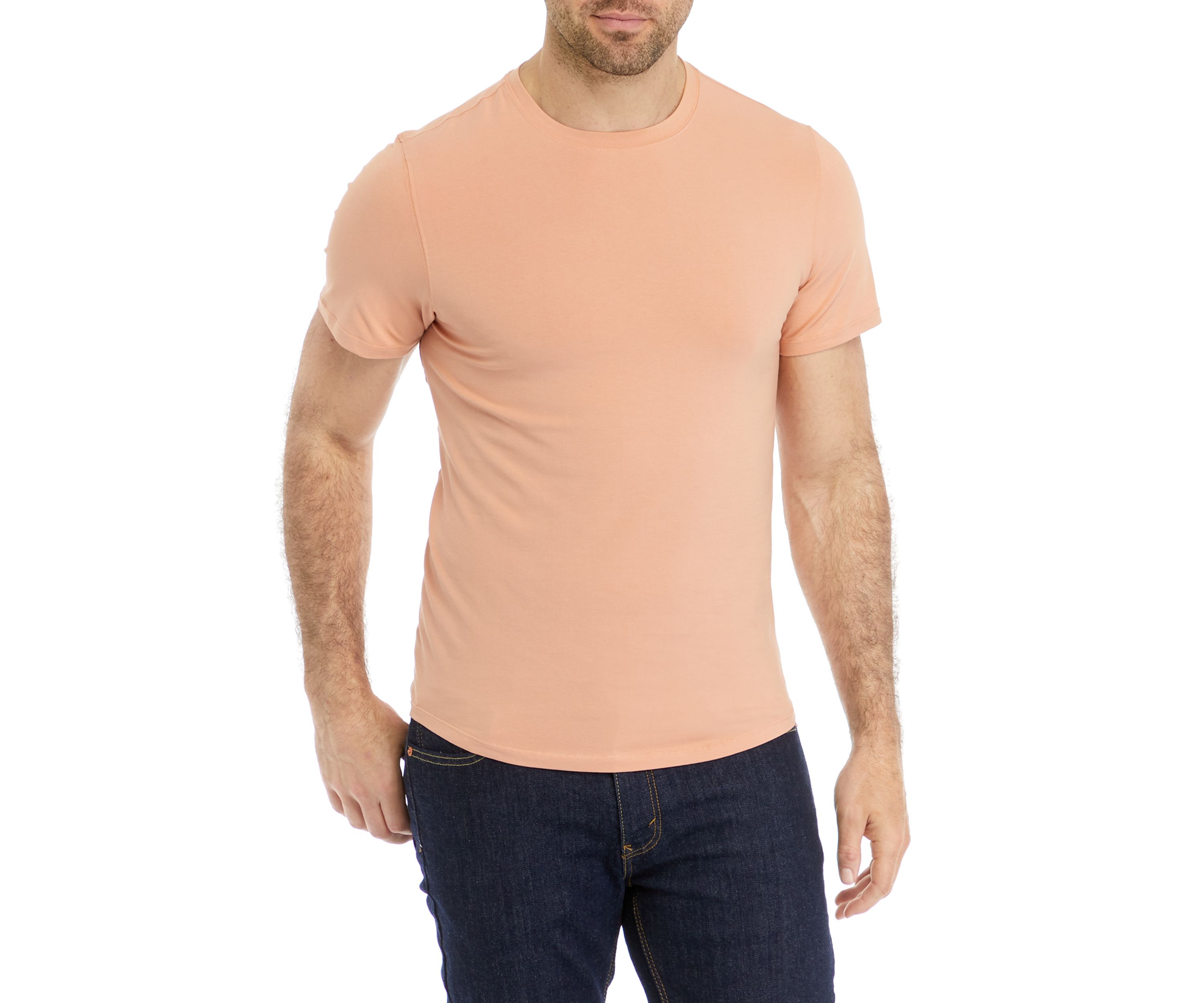 Mens Solid Classic Crew Neck T-Shirt