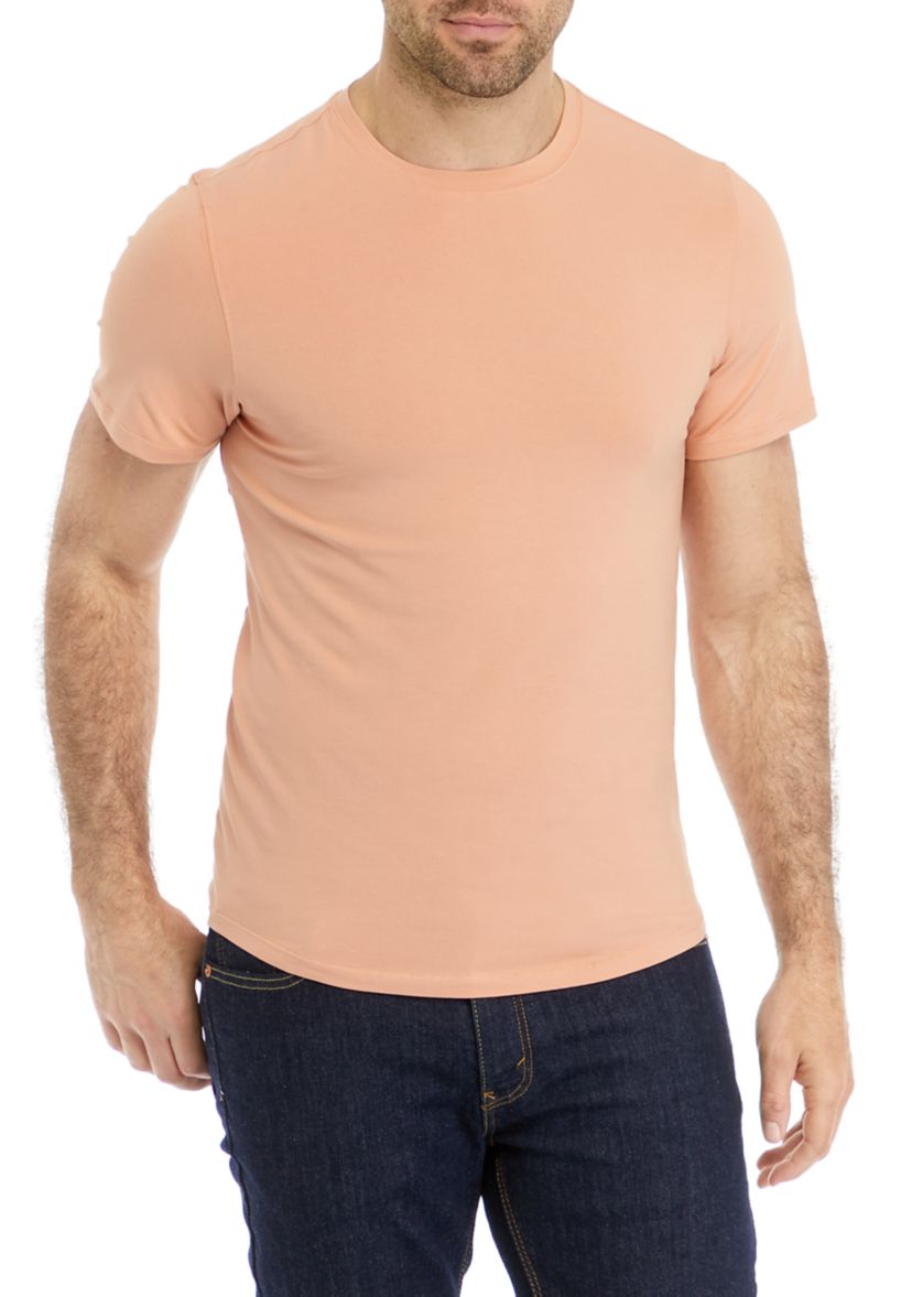Mens Solid Classic Crew Neck T-Shirt
