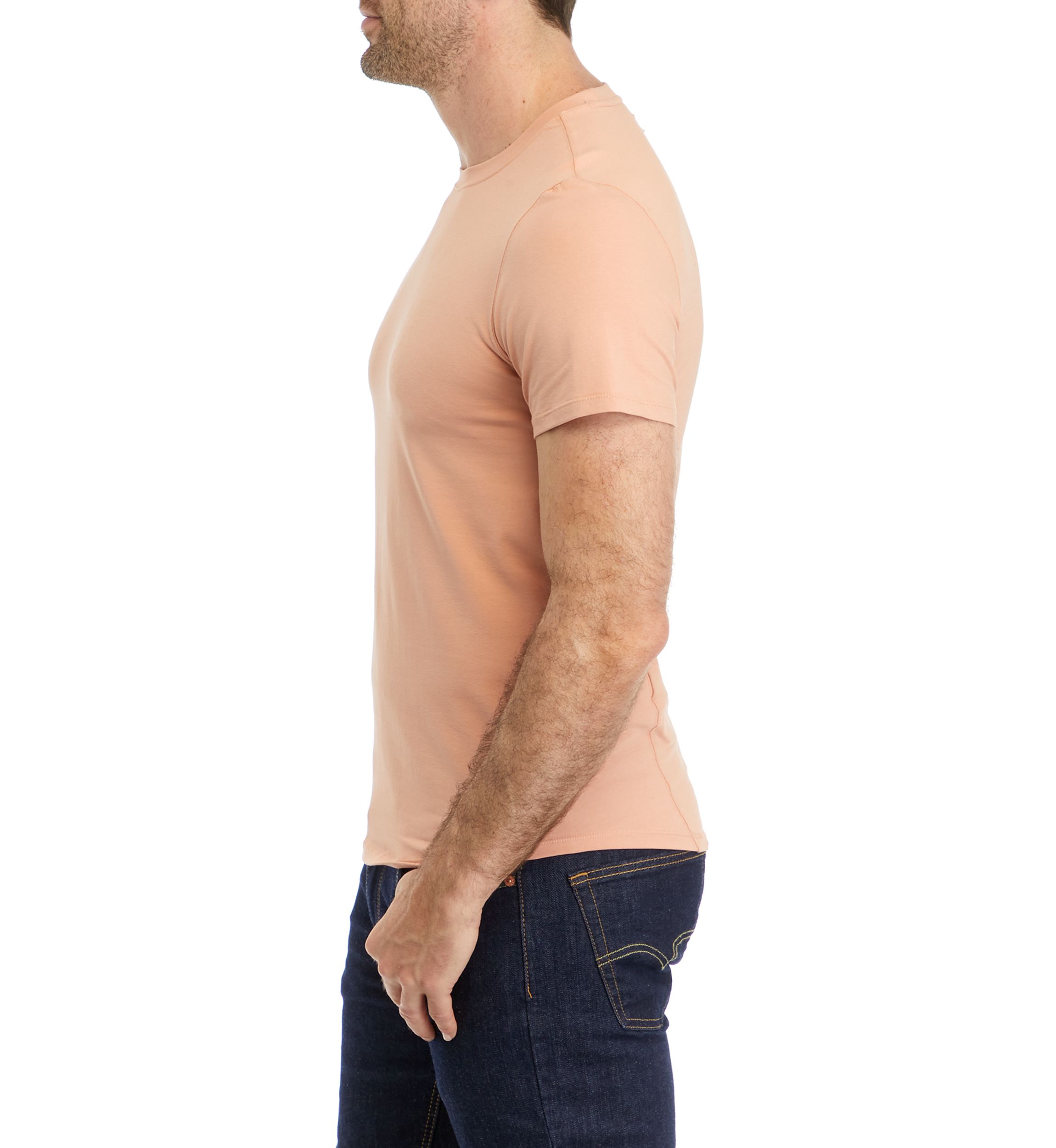 Mens Solid Classic Crew Neck T-Shirt