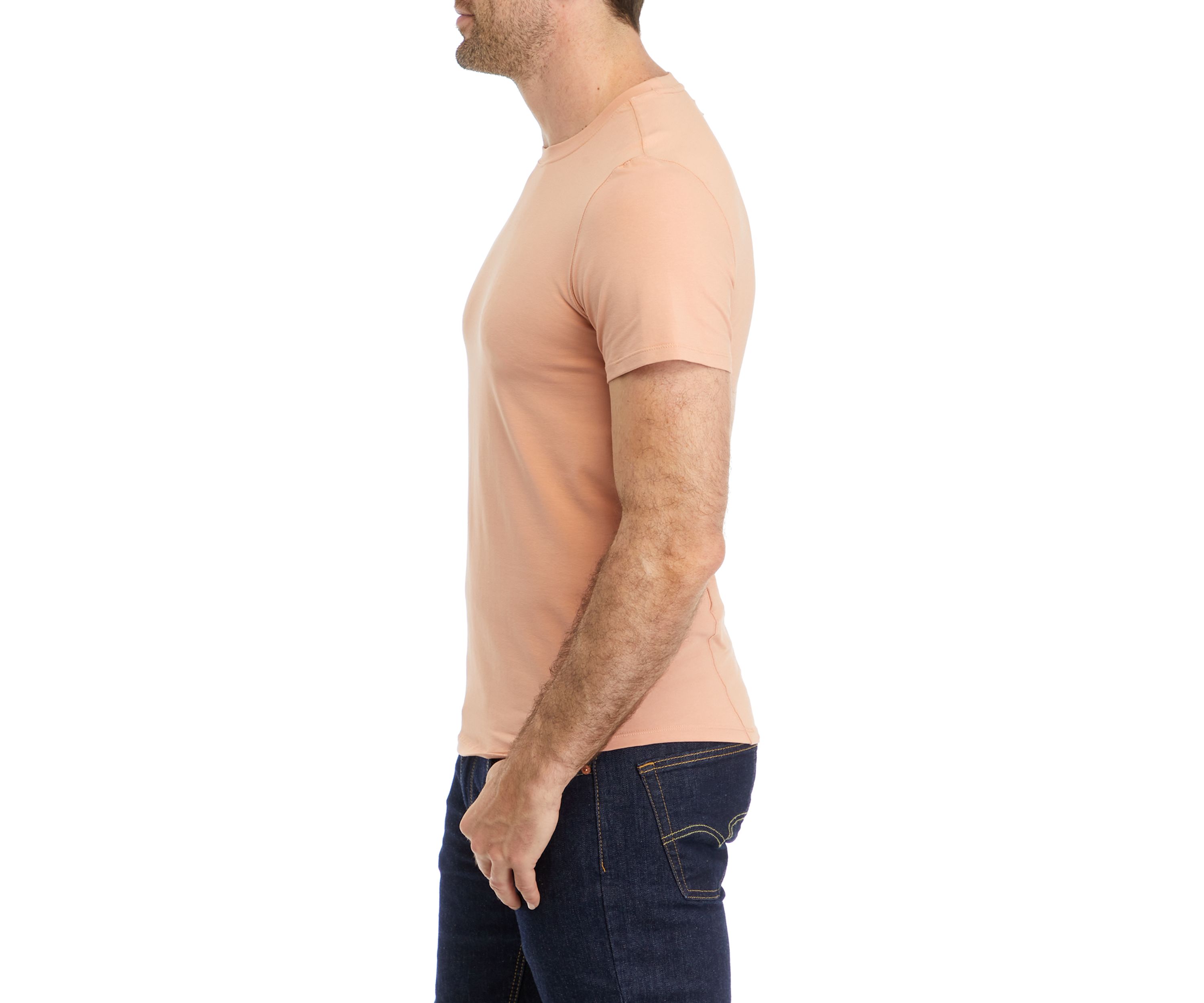 Mens Solid Classic Crew Neck T-Shirt