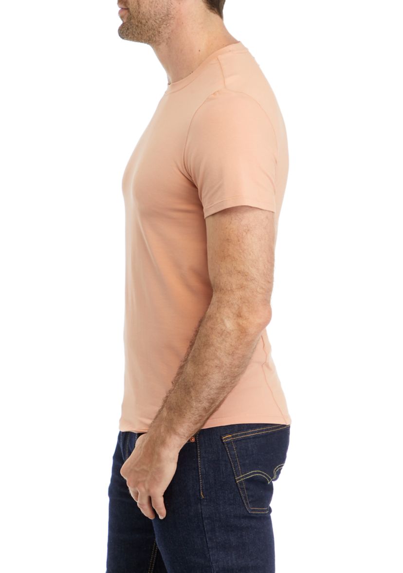 Mens Solid Classic Crew Neck T-Shirt