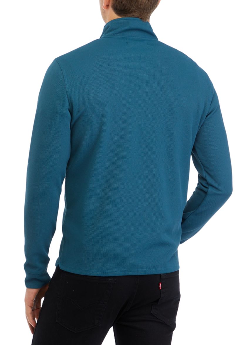 Mens Long Sleeve Solid 1/4 Zip Sweatshirt