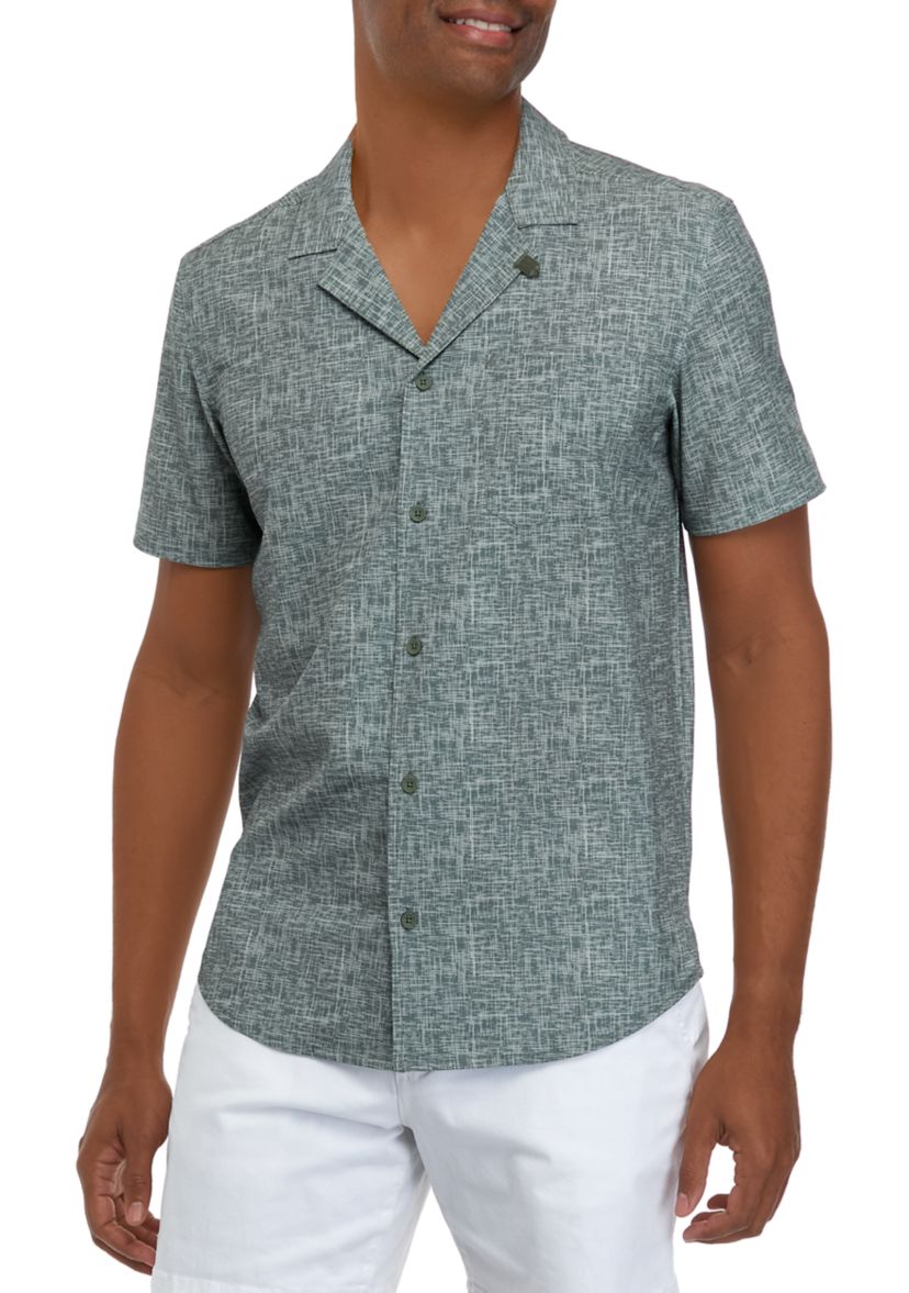 Mens Printed Resort Camp Shirt