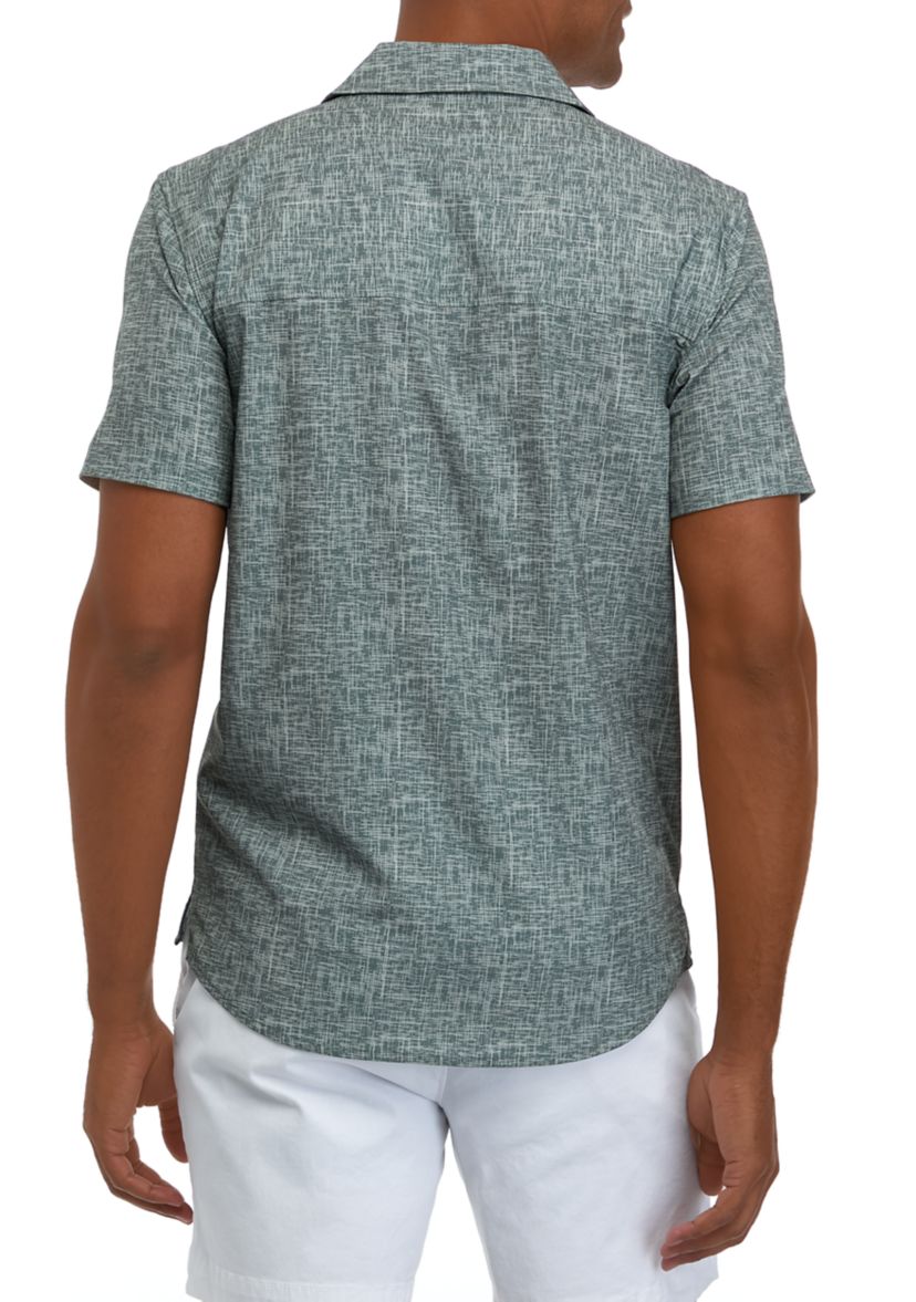 Mens Printed Resort Camp Shirt