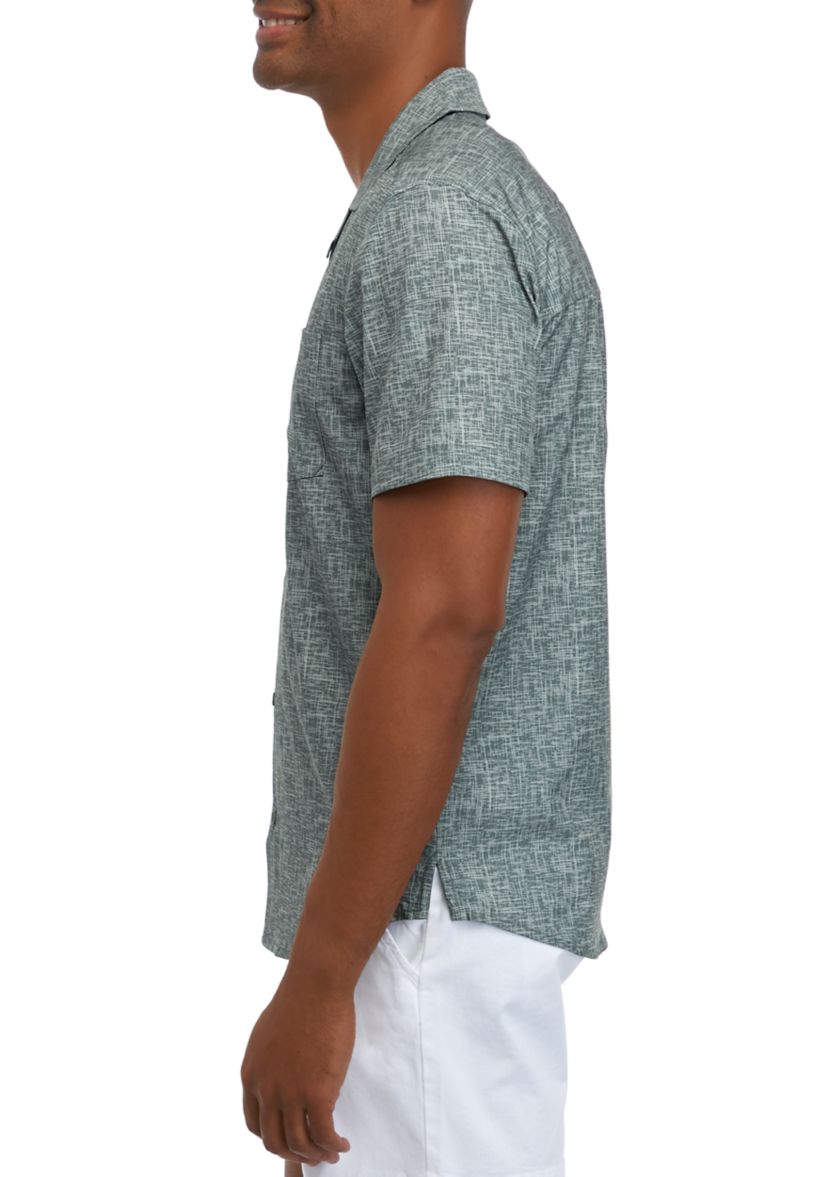 Mens Printed Resort Camp Shirt